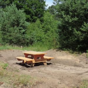 zit-werk plekken tussen de heide