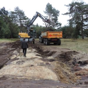 de voedselrijke toplaag wordt verwijderd